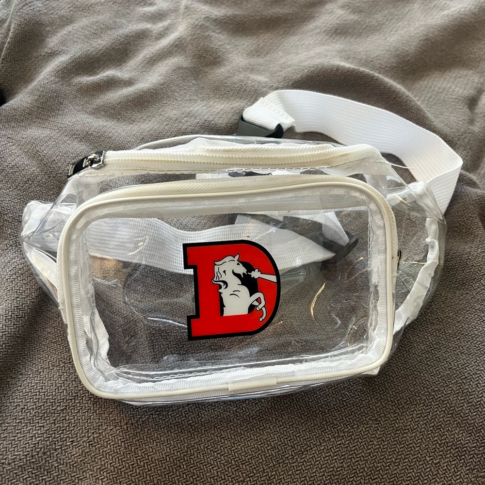 Denver Broncos Throwback Clear Belt Bag